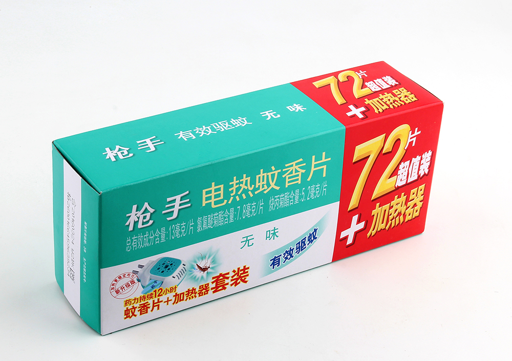 枪手蚊香片(无味)72片 1器